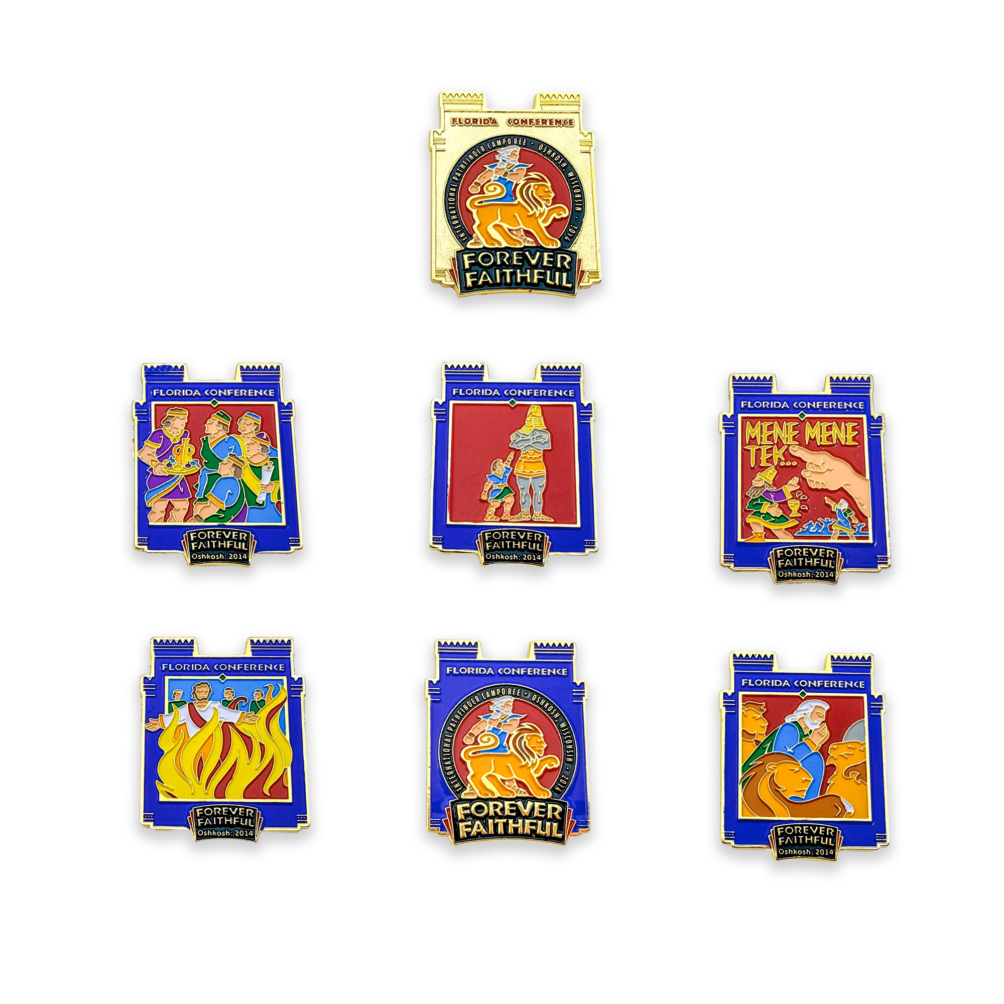 Florida Conference 2014 Forever Faithful Camporee (7 Pin Set)