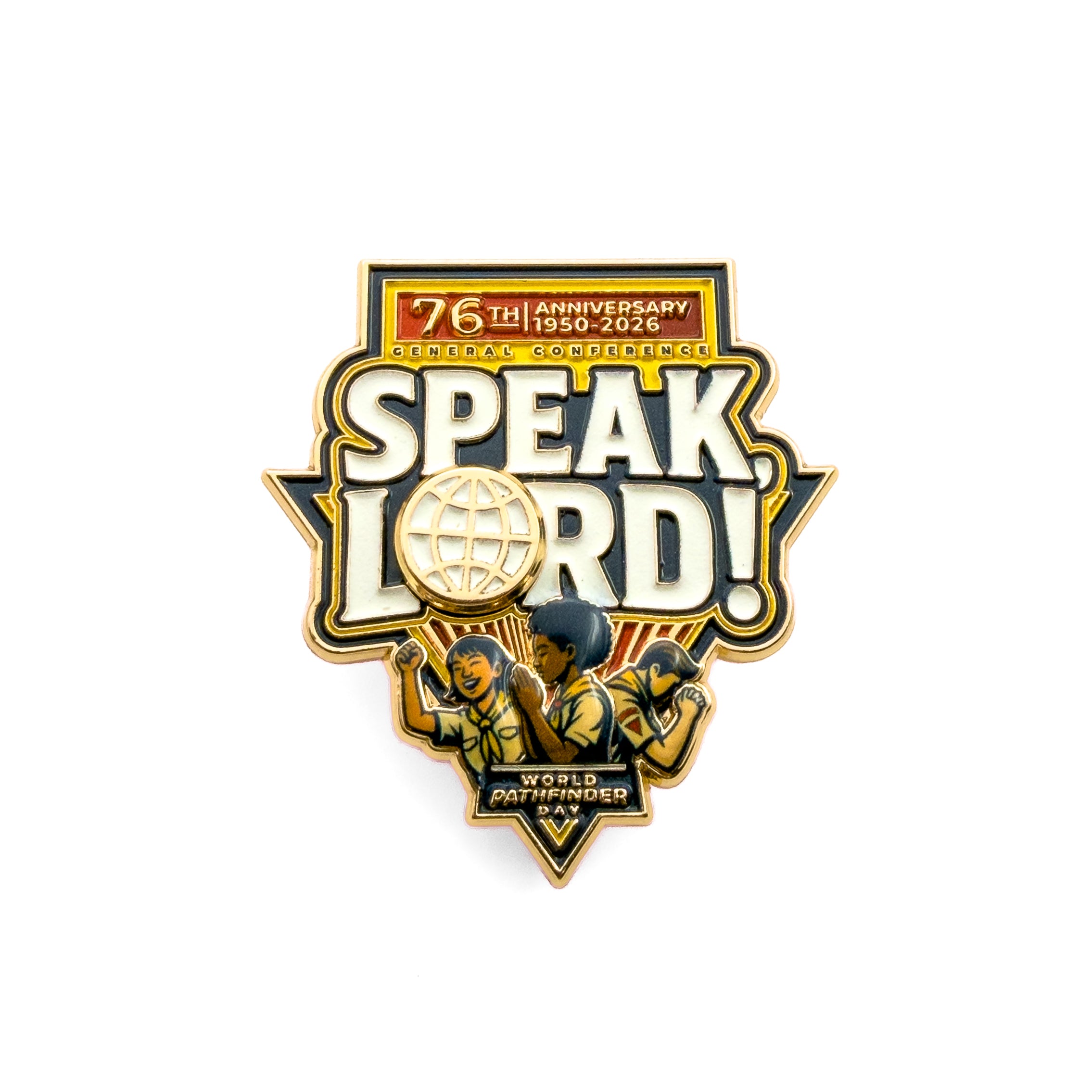World Pathfinder Day 2026 "Speak Lord" Pin, Patch & Slide (Bundle)