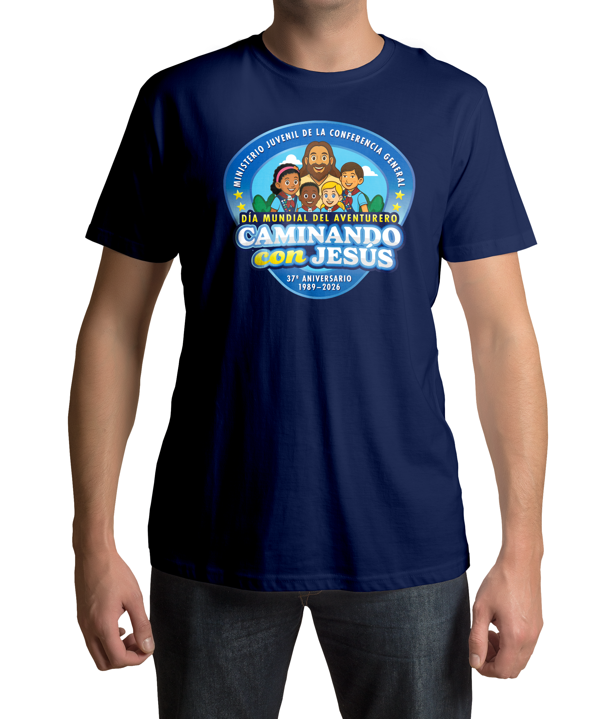 Día Mundial del Aventurero 2026 "Caminando con Jesús" T-shirt