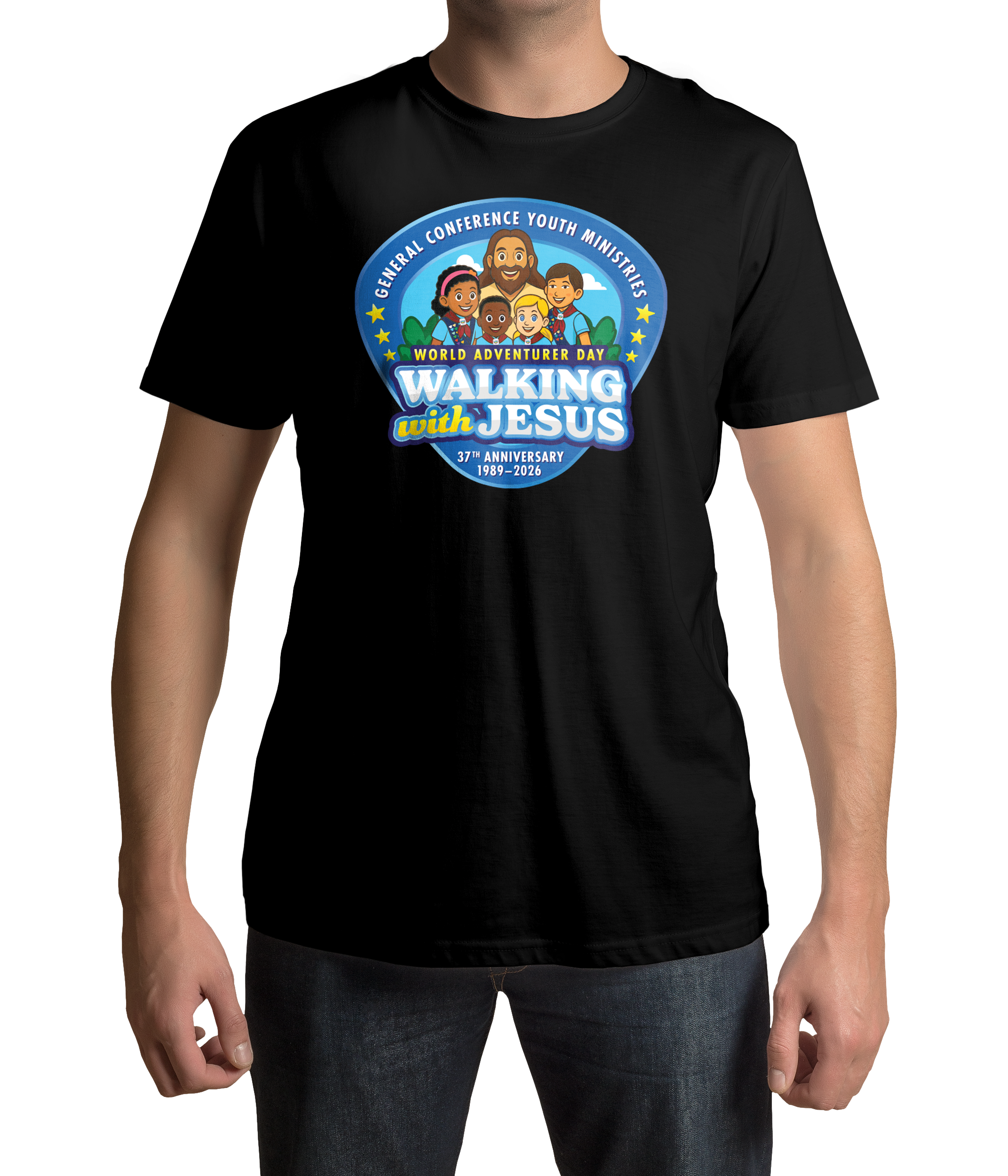 World Adventurer Day 2026 Walking with Jesus T-shirt