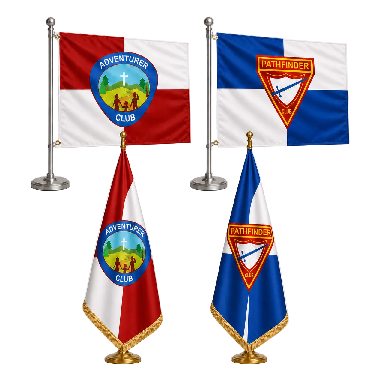 Classic Club Flags Bundle – Indoor/Outdoor 4-Piece Set