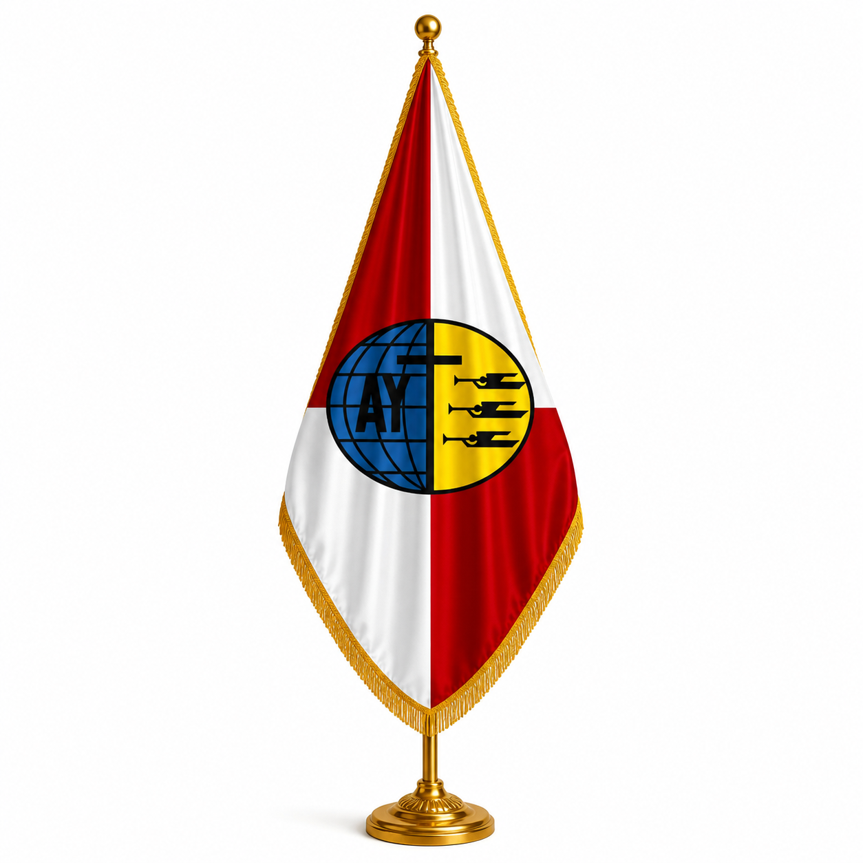 Adventist Youth Flag 3’ x 5’ (Indoor Fringe)