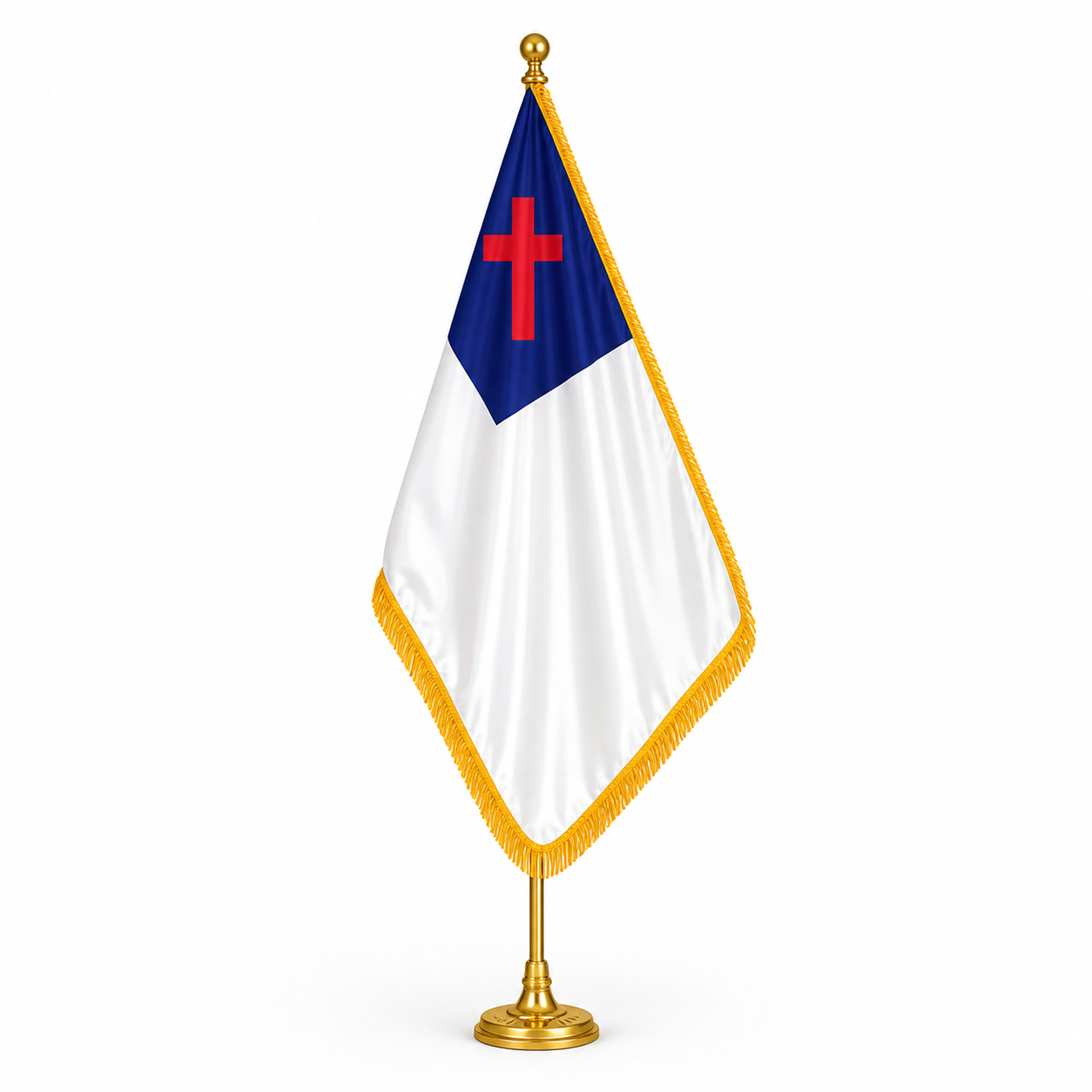 Christian Flag 3’ x 5’ (Indoor Fringe)