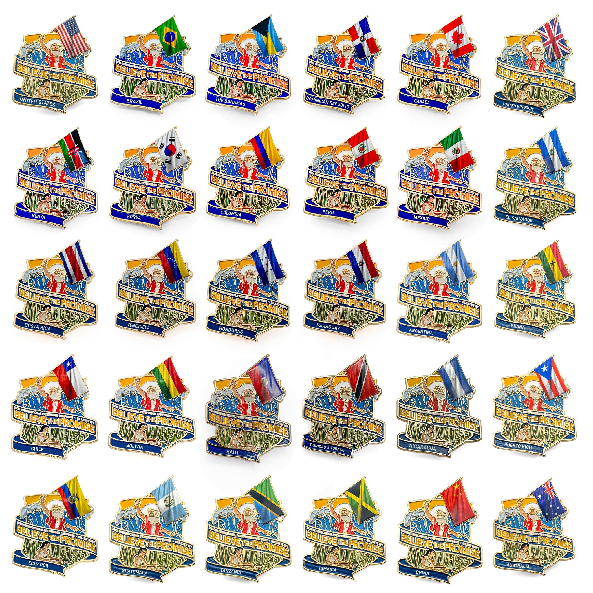 Believe 2024 Flag Full Pin Set (30 pcs)