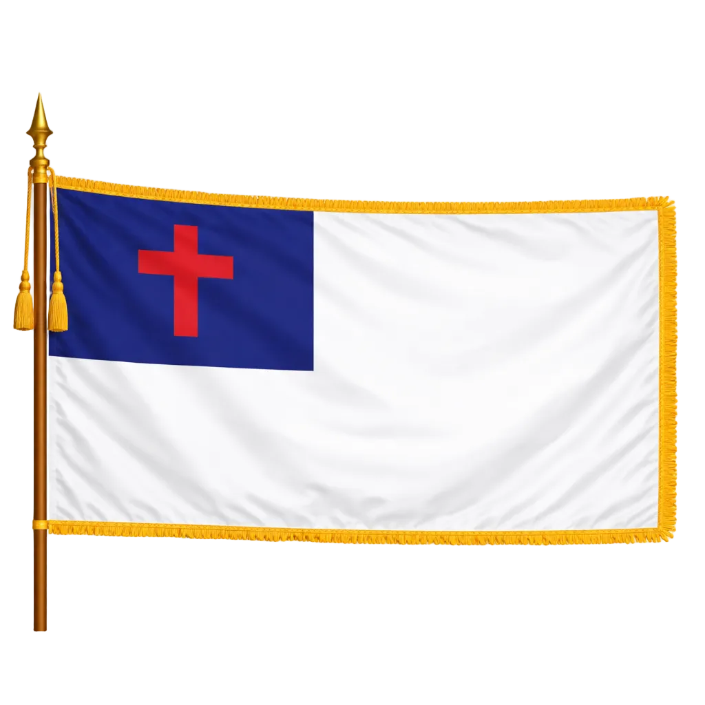 Christian Flag 3’ x 5’ (Indoor Fringe)