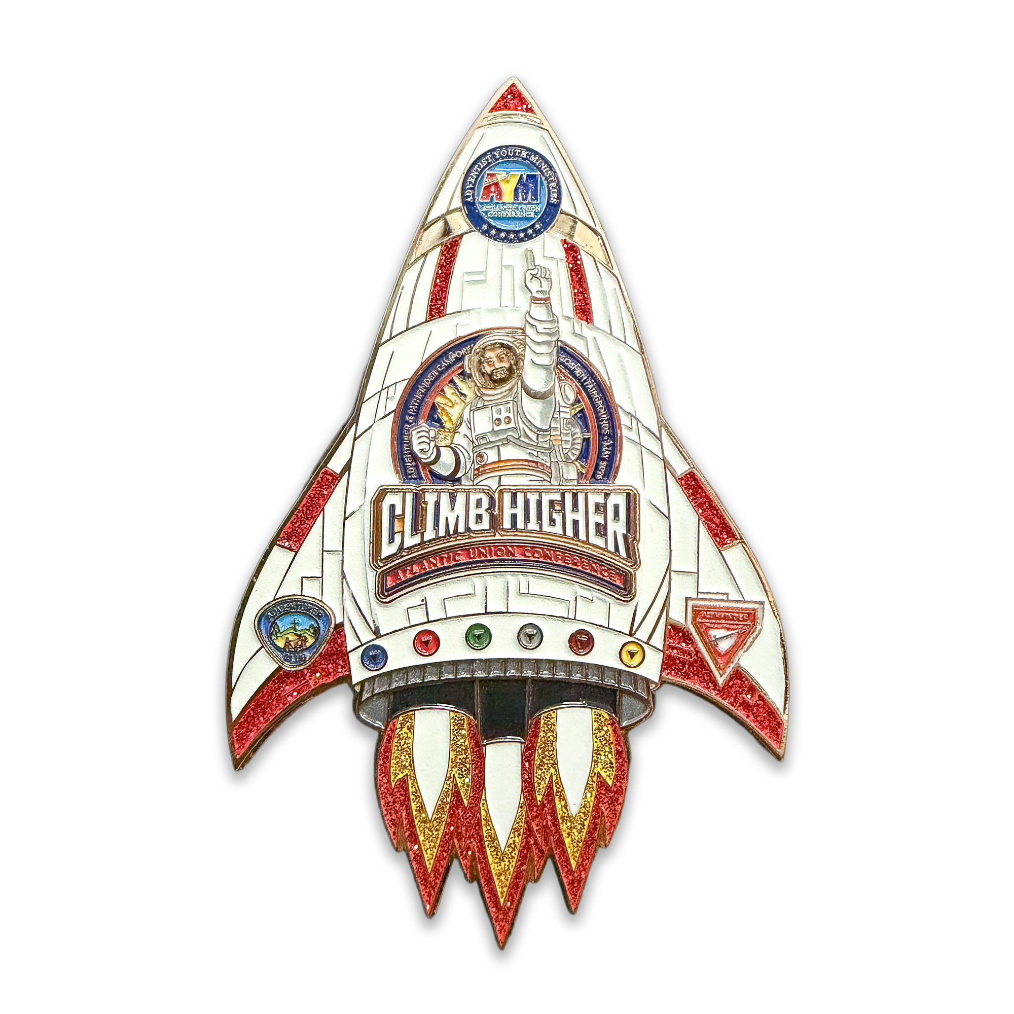 Atlantic Union Climb Higher 2026 Camporee Rocket Pin