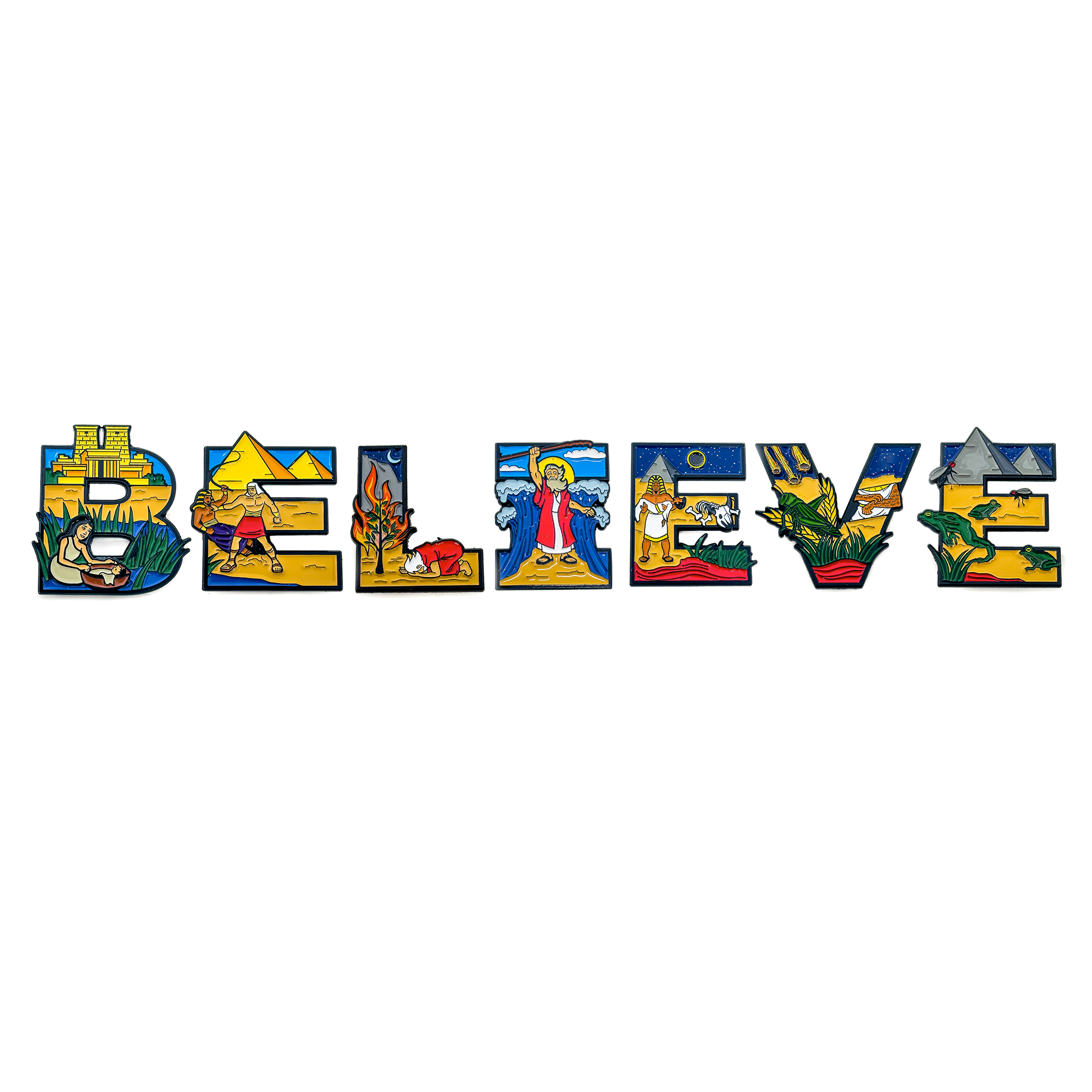 "BELIEVE" Letters Pin Set (7 Pieces)