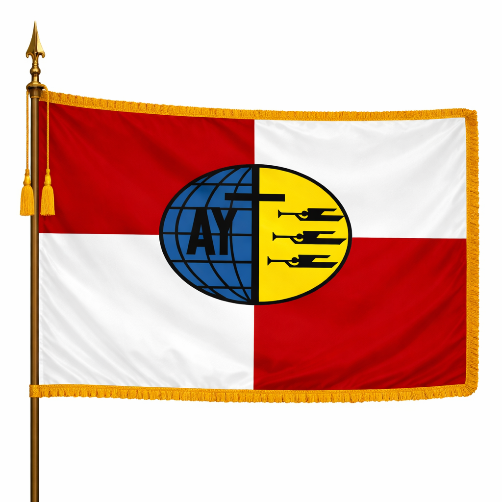 Adventist Youth Flag 3’ x 5’ (Indoor Fringe)