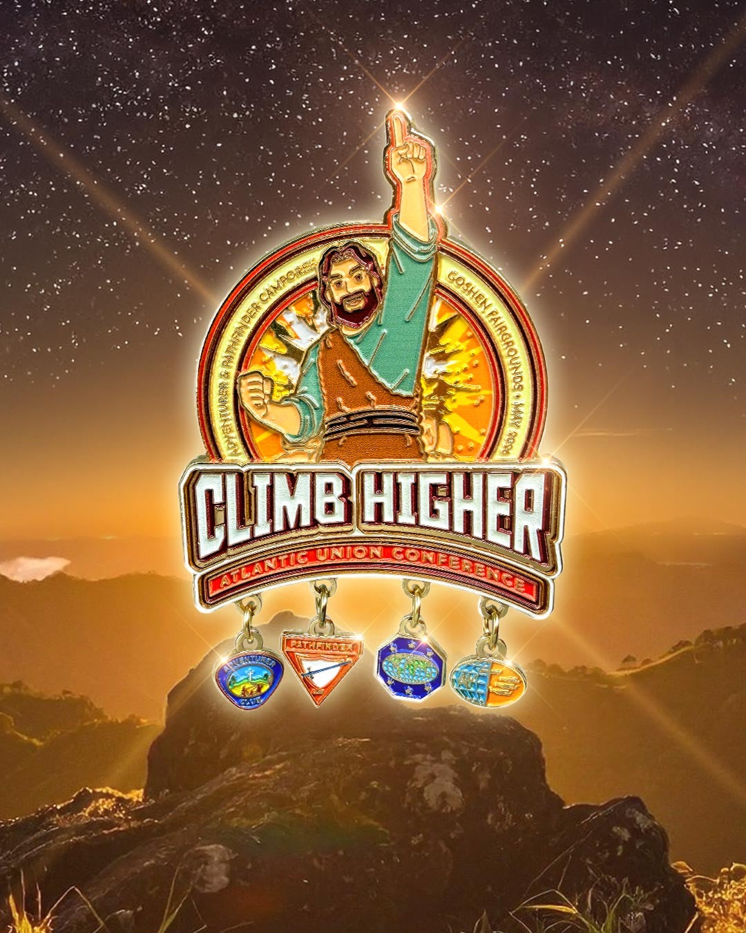 Atlantic Union "Climb Higher" 2026 Camporee Ministries Pin