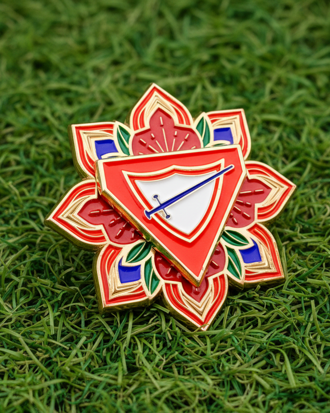 Pathfinder Flower Spinner Pin