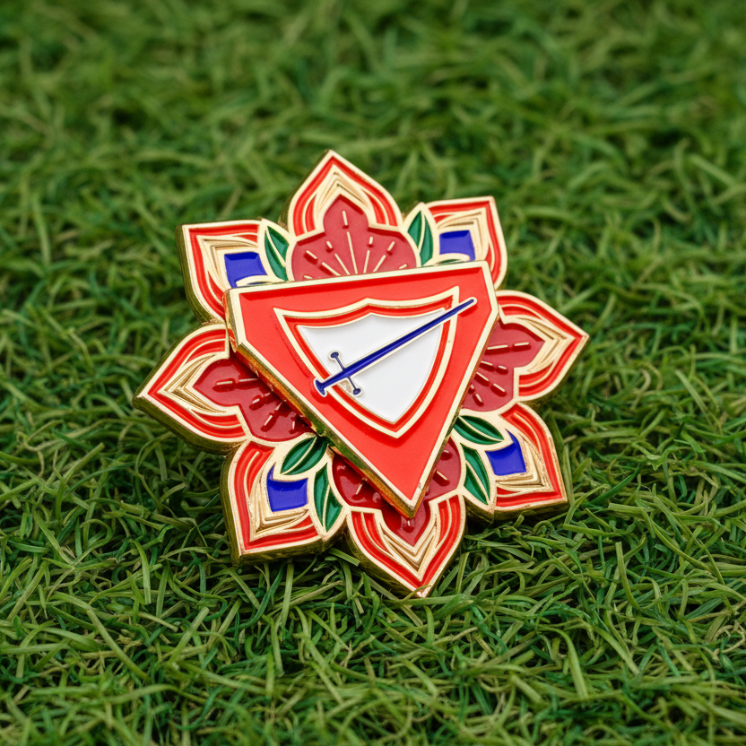 Pathfinder Flower Spinner Pin
