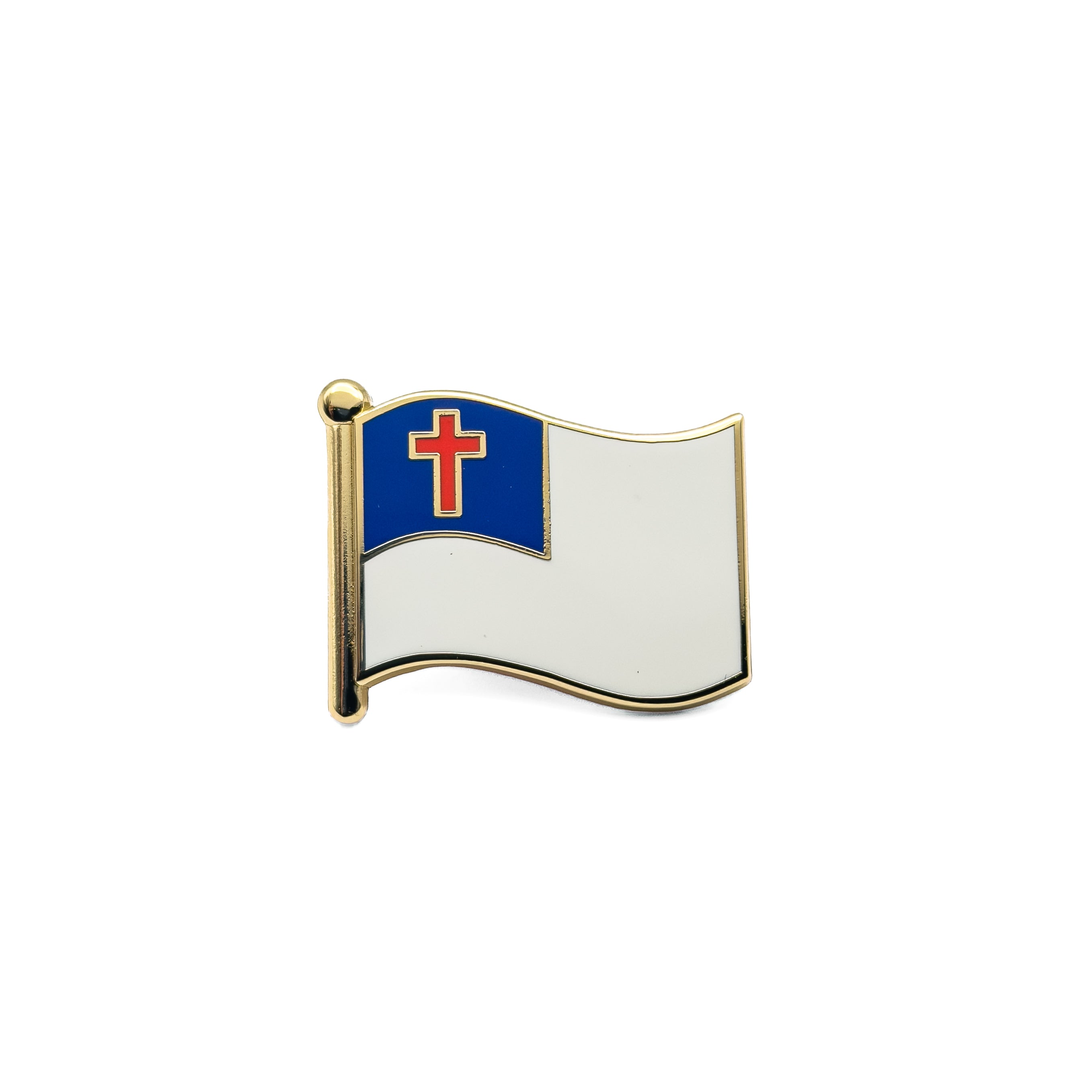 Christian Wavy Flag Pin