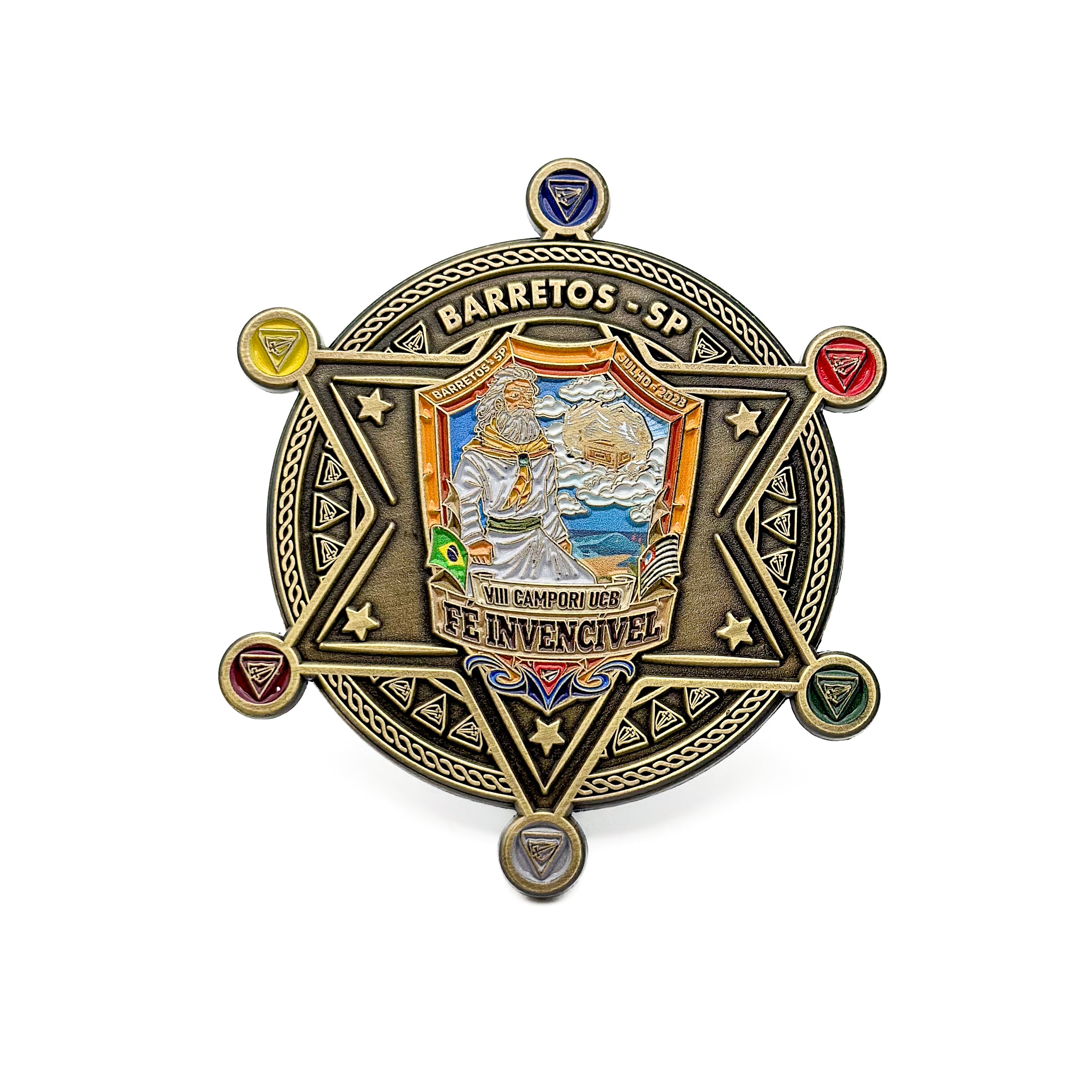 UCB Camporee "Fé Invencível" Star Badge Scarf Slide