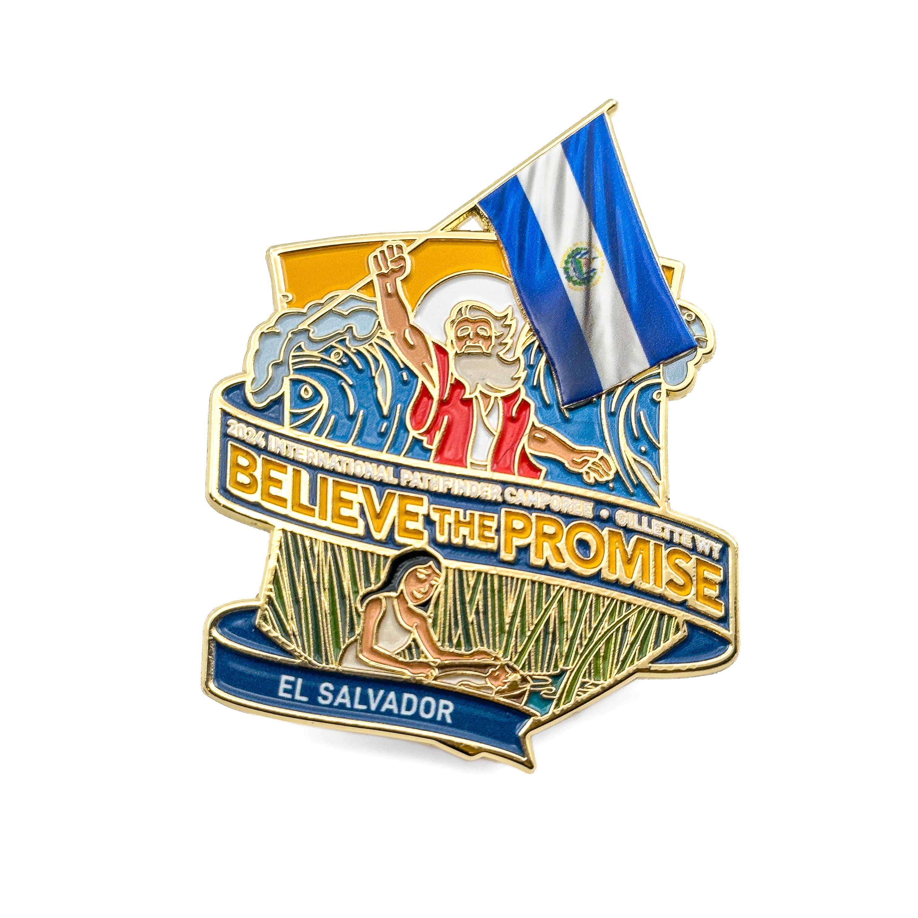 Believe the Promise 2024 Flag Pin (El Salvador)