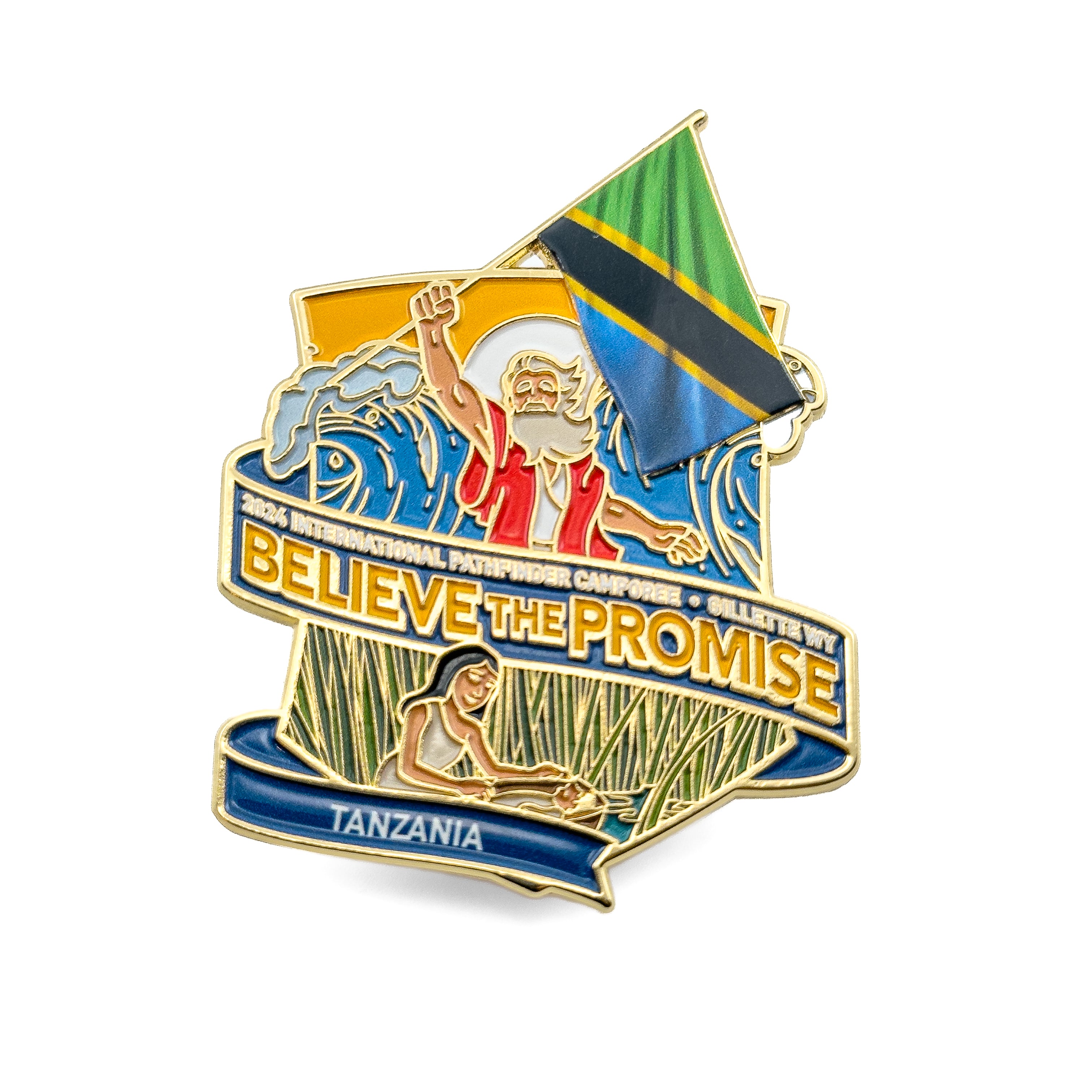 Believe the Promise 2024 Flag Pin (Tanzania)