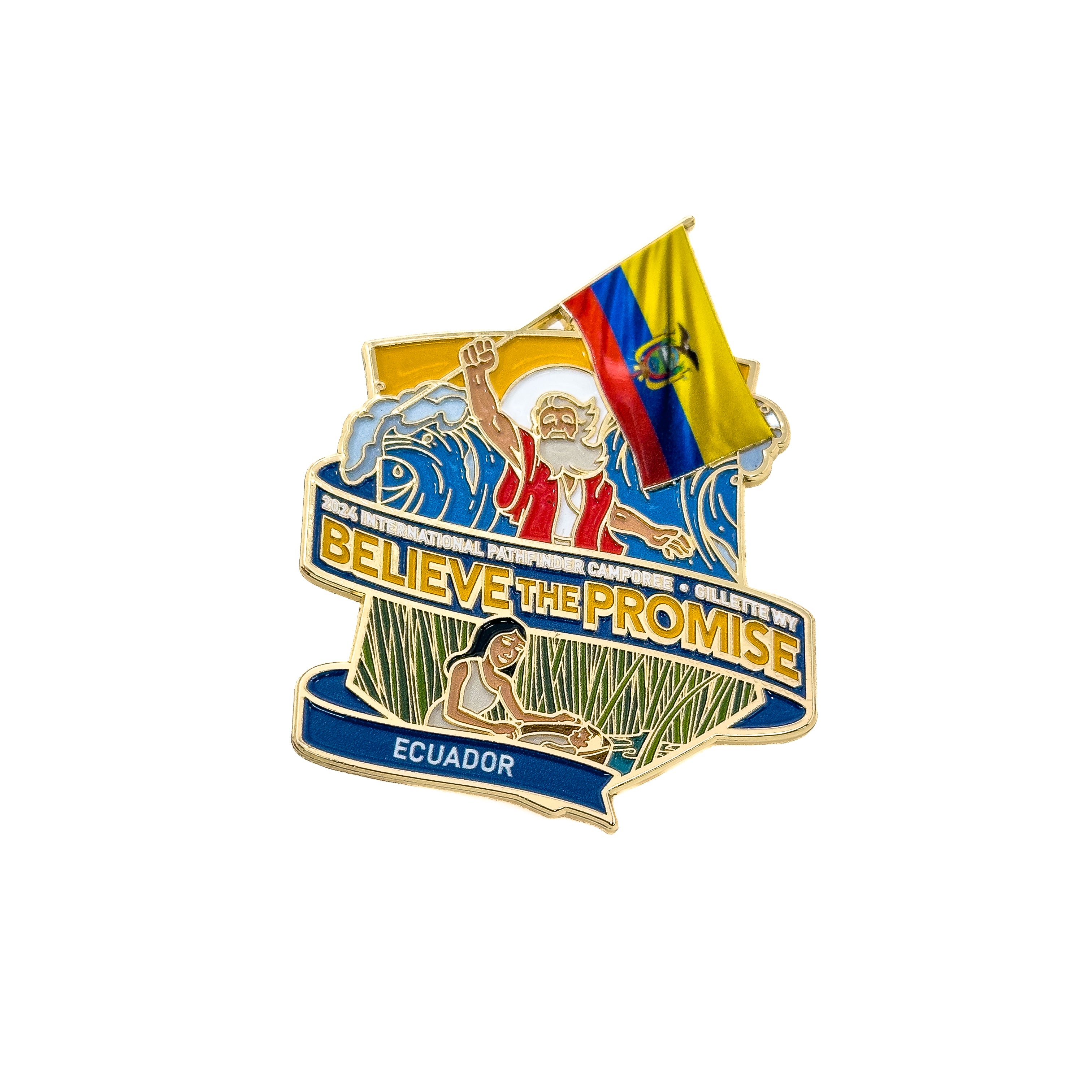 Believe the Promise 2024 Flag Pin (Ecuador)