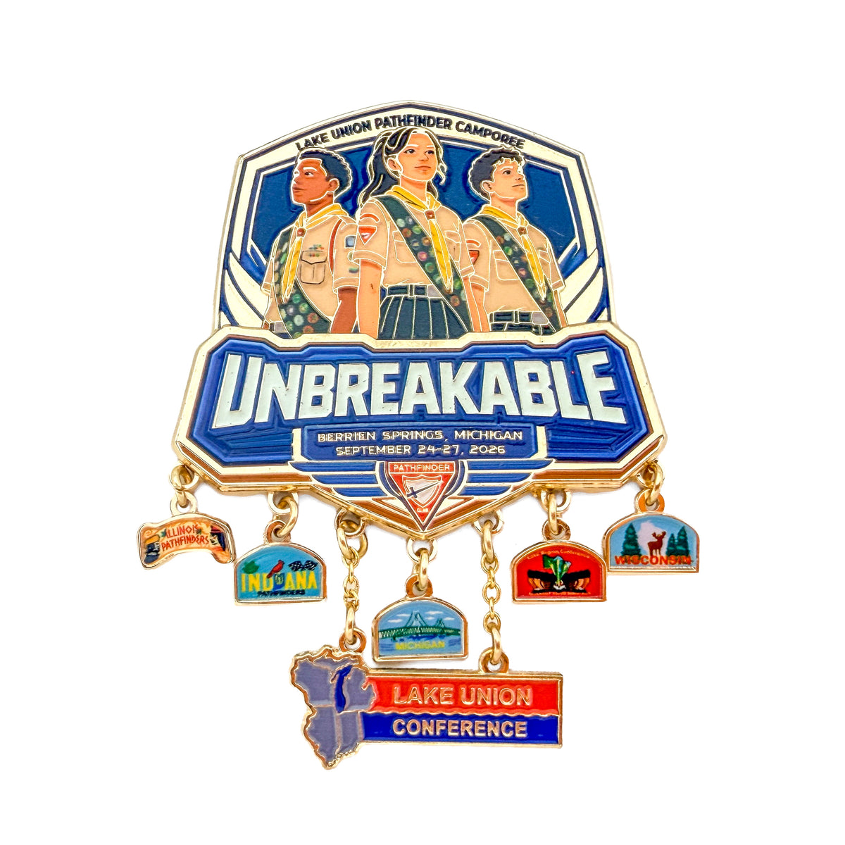 Lake Union Pathfinder Camporee 2026 "Unbreakable" Conferences Pin (Limited Edition)