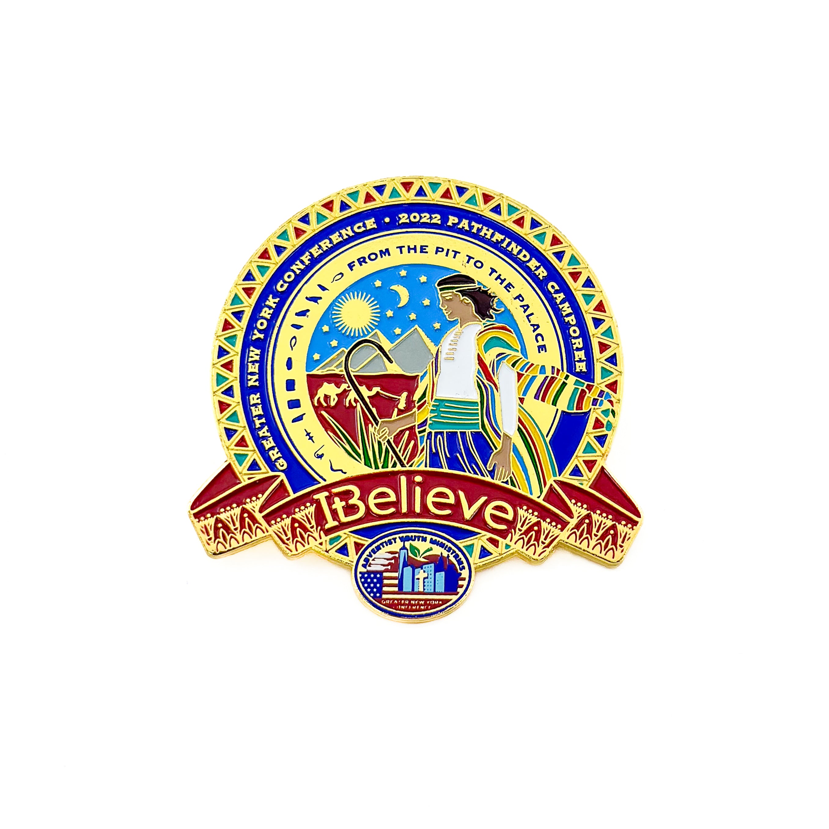 GNYC Pathfinder Camporee "I Believe" 2022 Pin & Patch Bundle