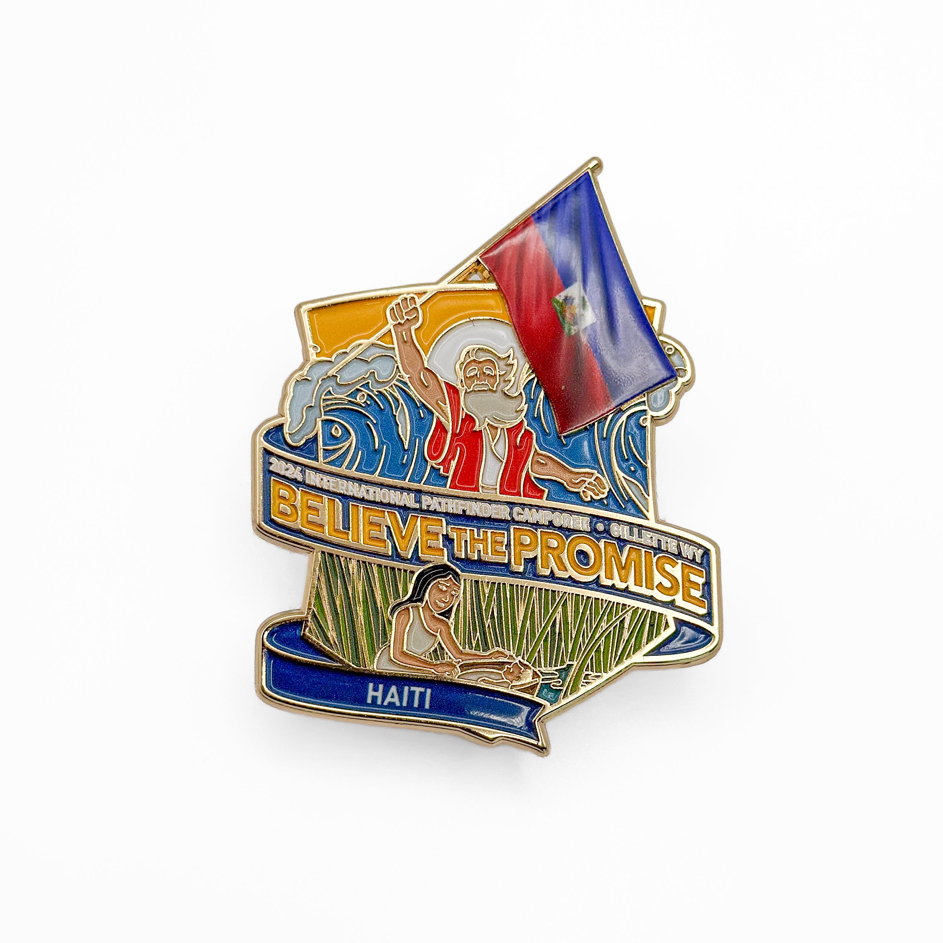 Believe the Promise 2024 Flag Pin (Haiti)