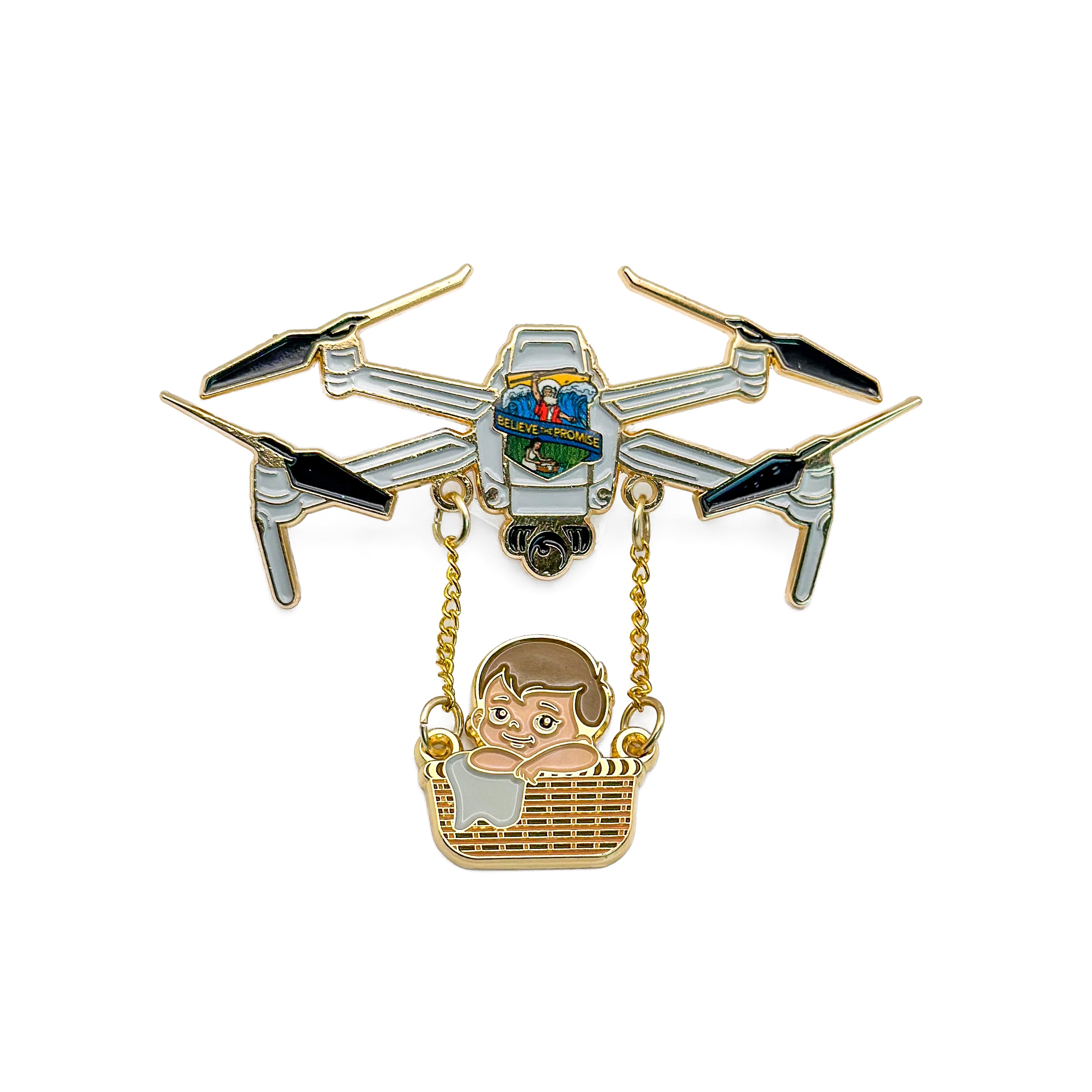 Believe the Promise 2024 Drone with Baby Moses Pin