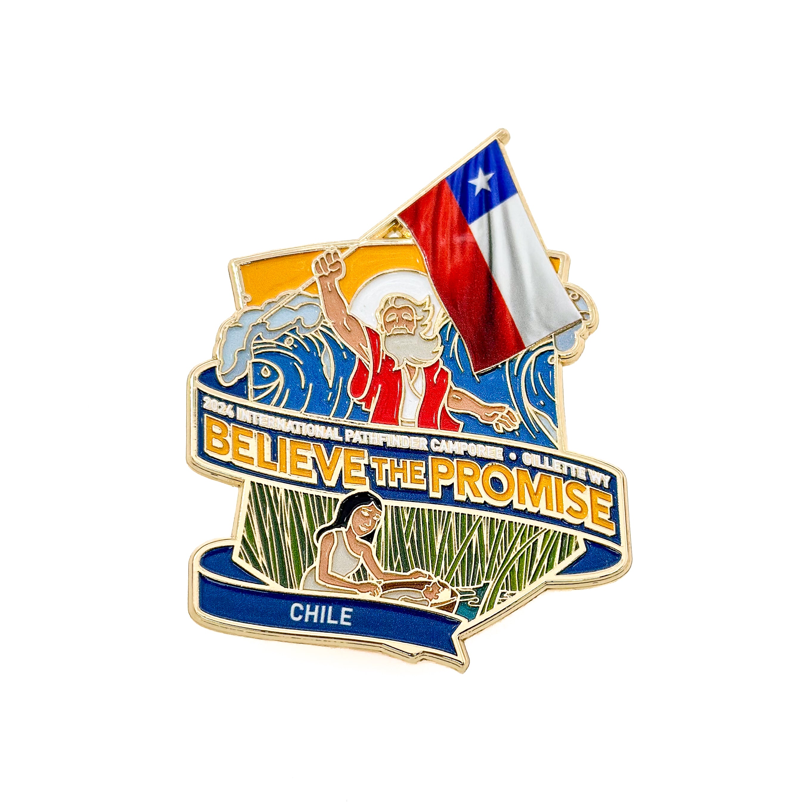 Believe the Promise 2024 Flag Pin (Chile)