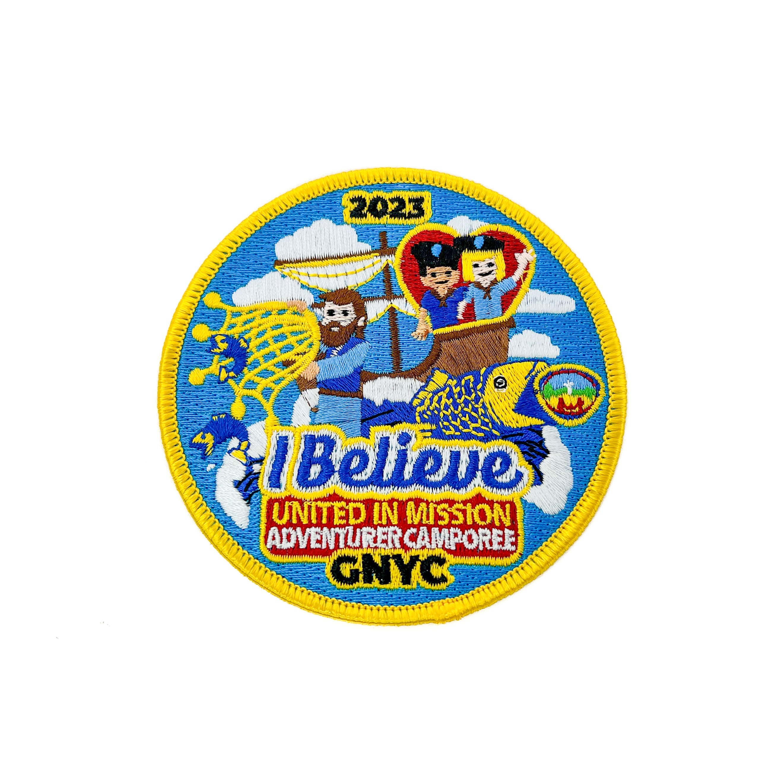 GNYC Adventurer Camporee 2023 "I Believe United in Mission" Pin & Patch Bundle