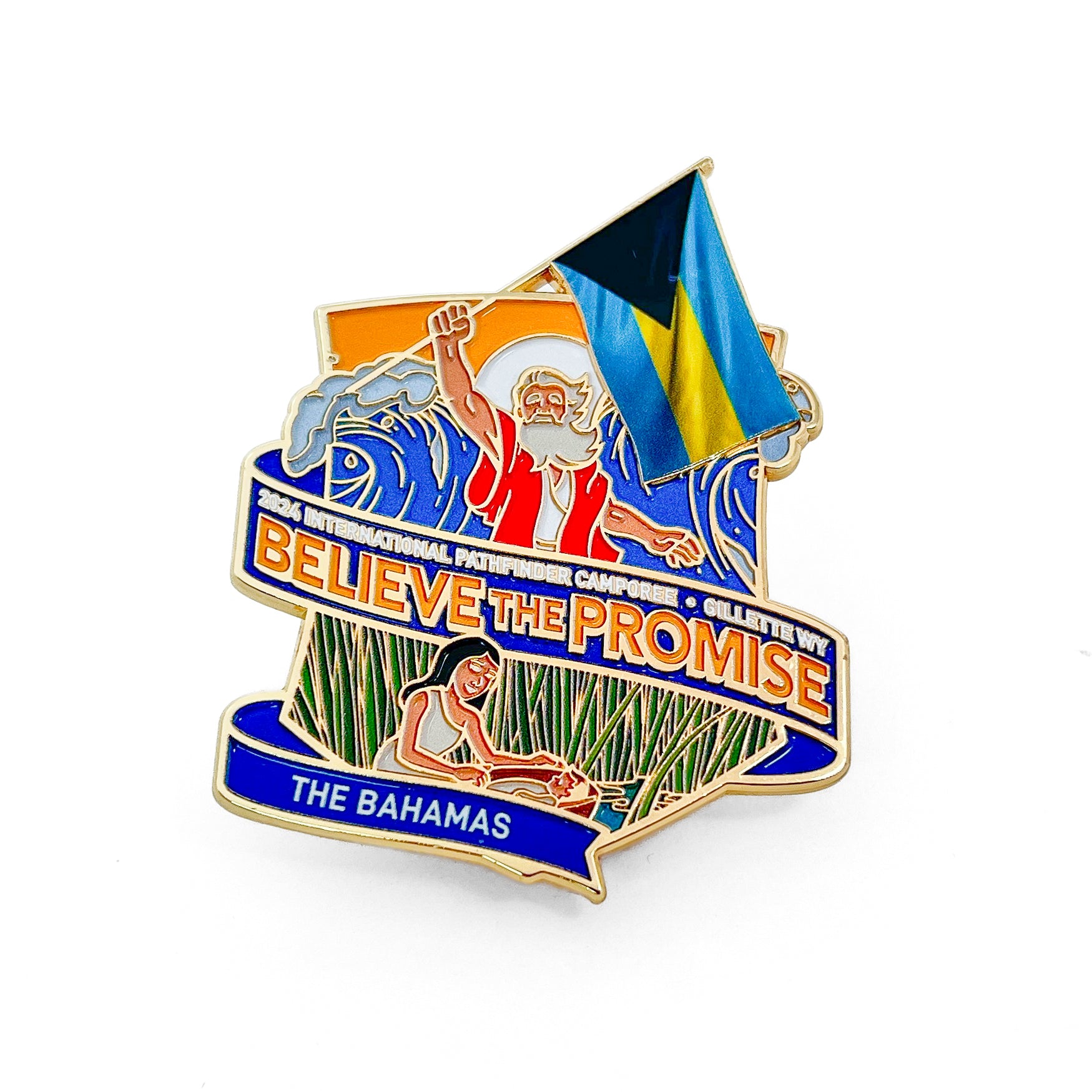 Believe the Promise 2024  Flag Pin (The Bahamas)