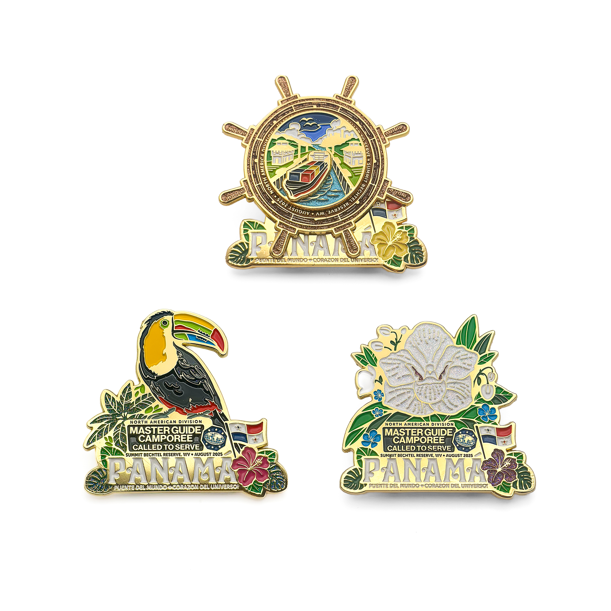 NAD Master Guide Camporee Panama Pin Set
