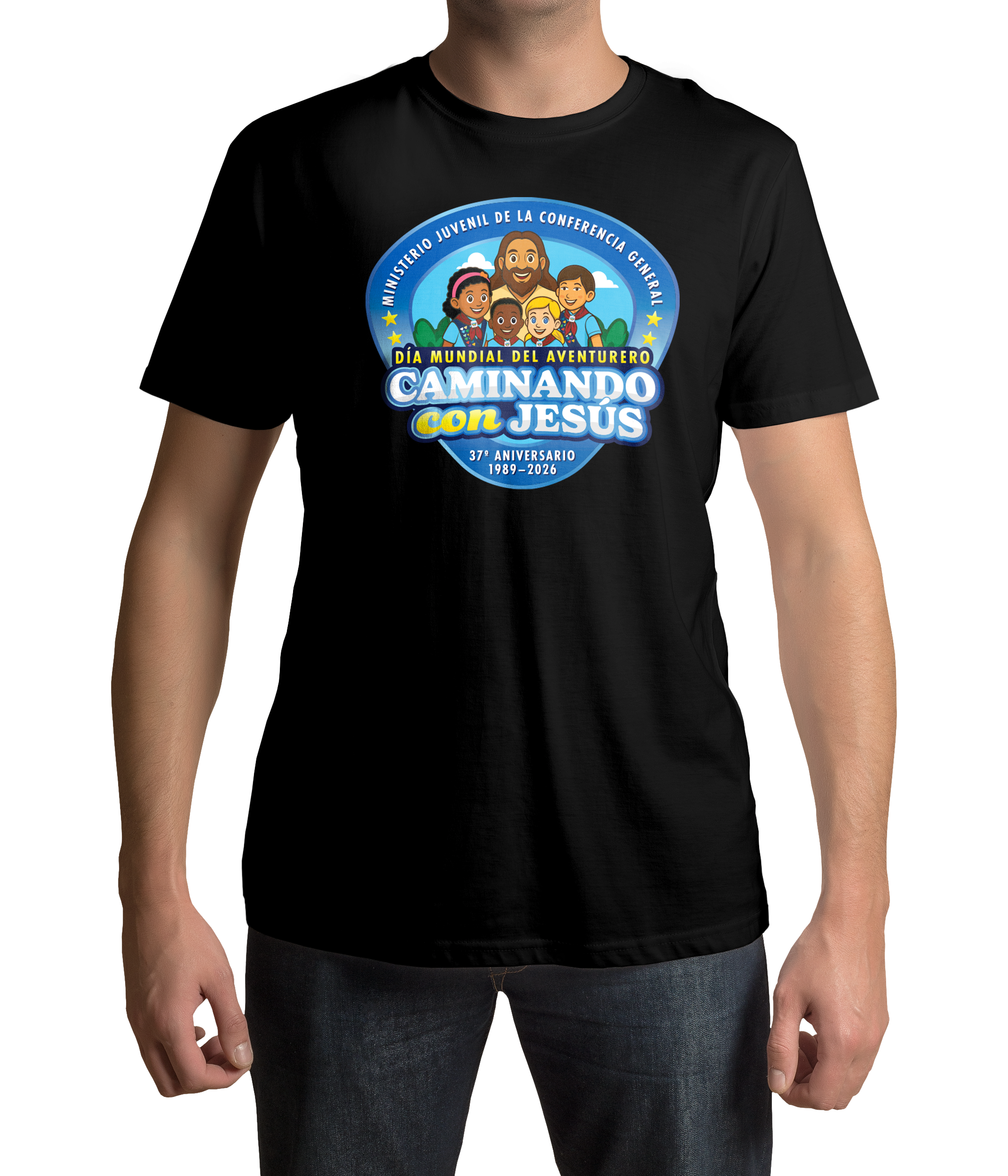Día Mundial del Aventurero 2026 "Caminando con Jesús" T-shirt