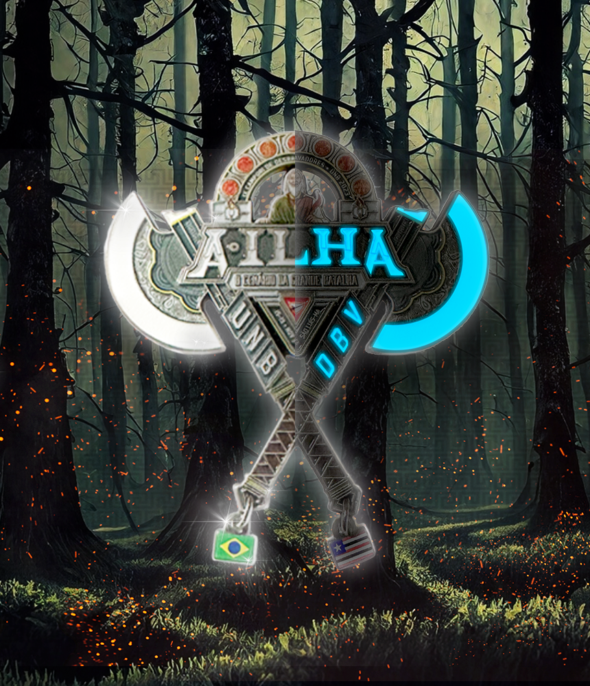 UNB A•ILHA Dual Axe Glow in the Dark Pin