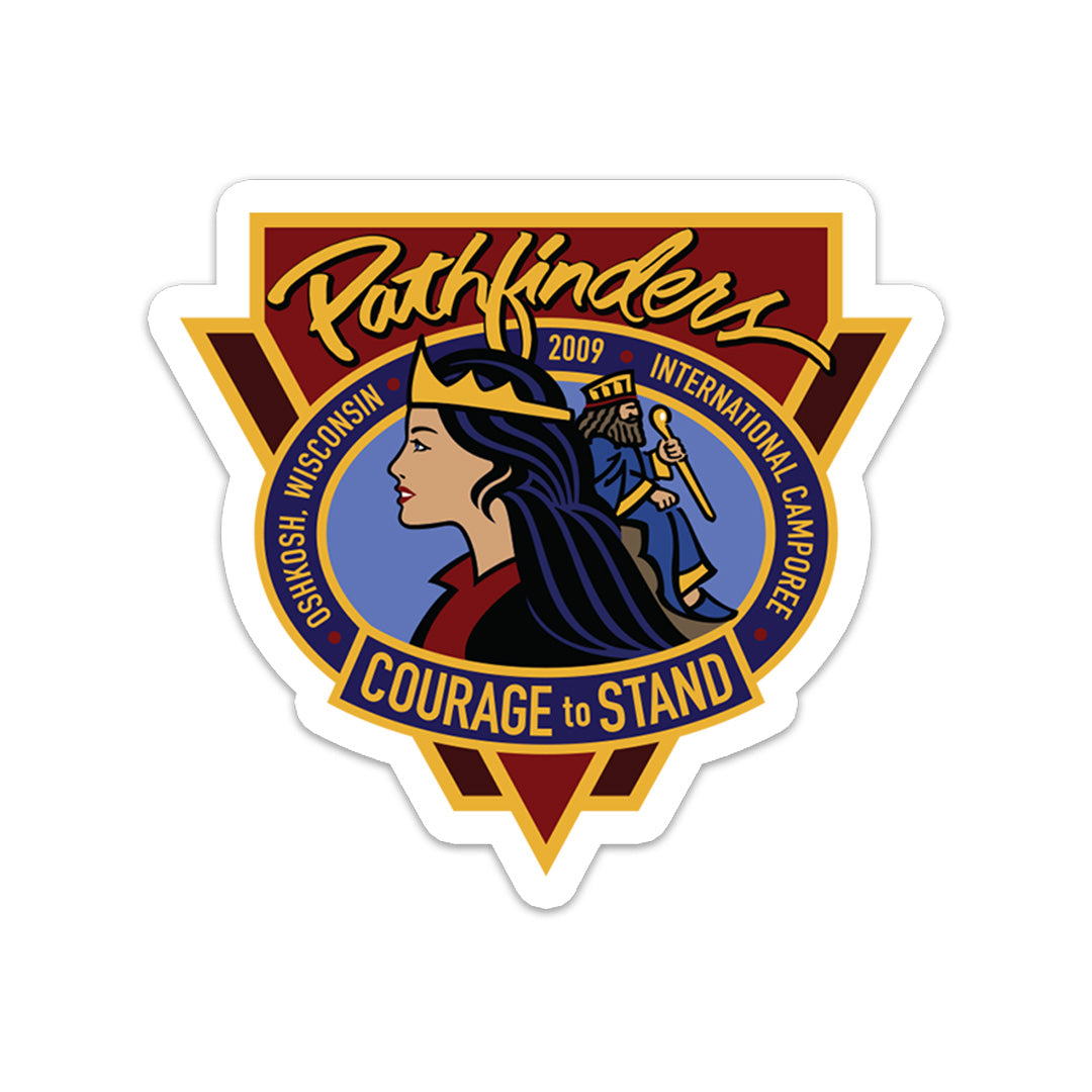 Courage to Stand Pathfinder Camporee 2009 Sticker - Pinfinder Club