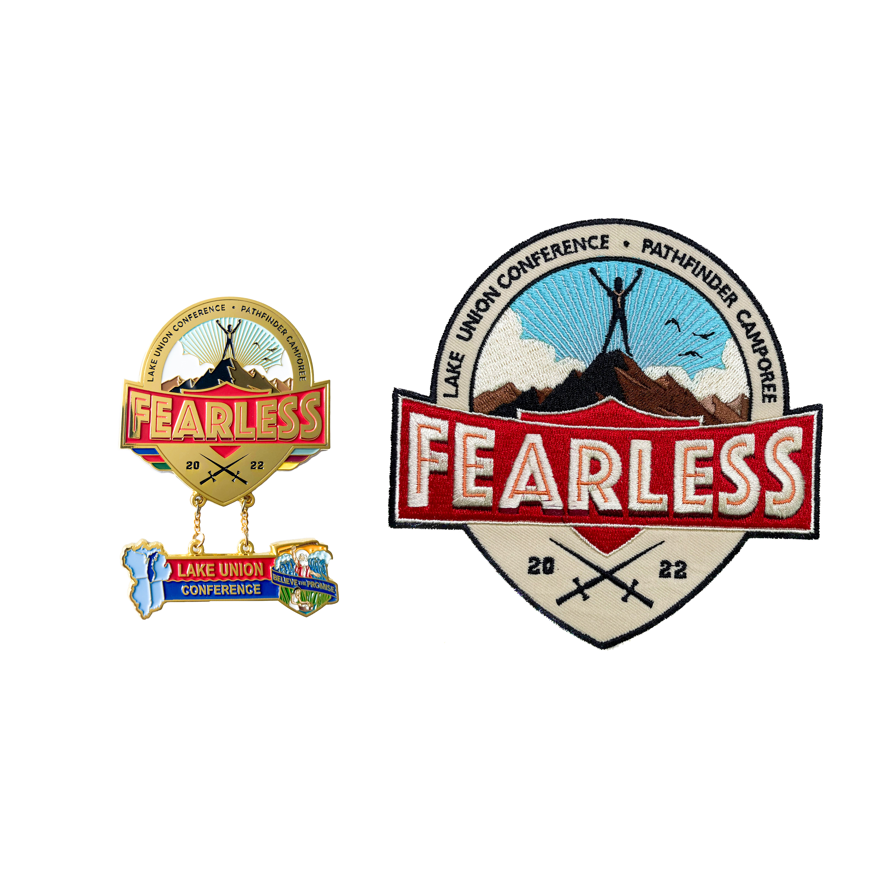 Fearless Lake Union Pathfinder Camporee 2022 Pin & Patch (Bundle)