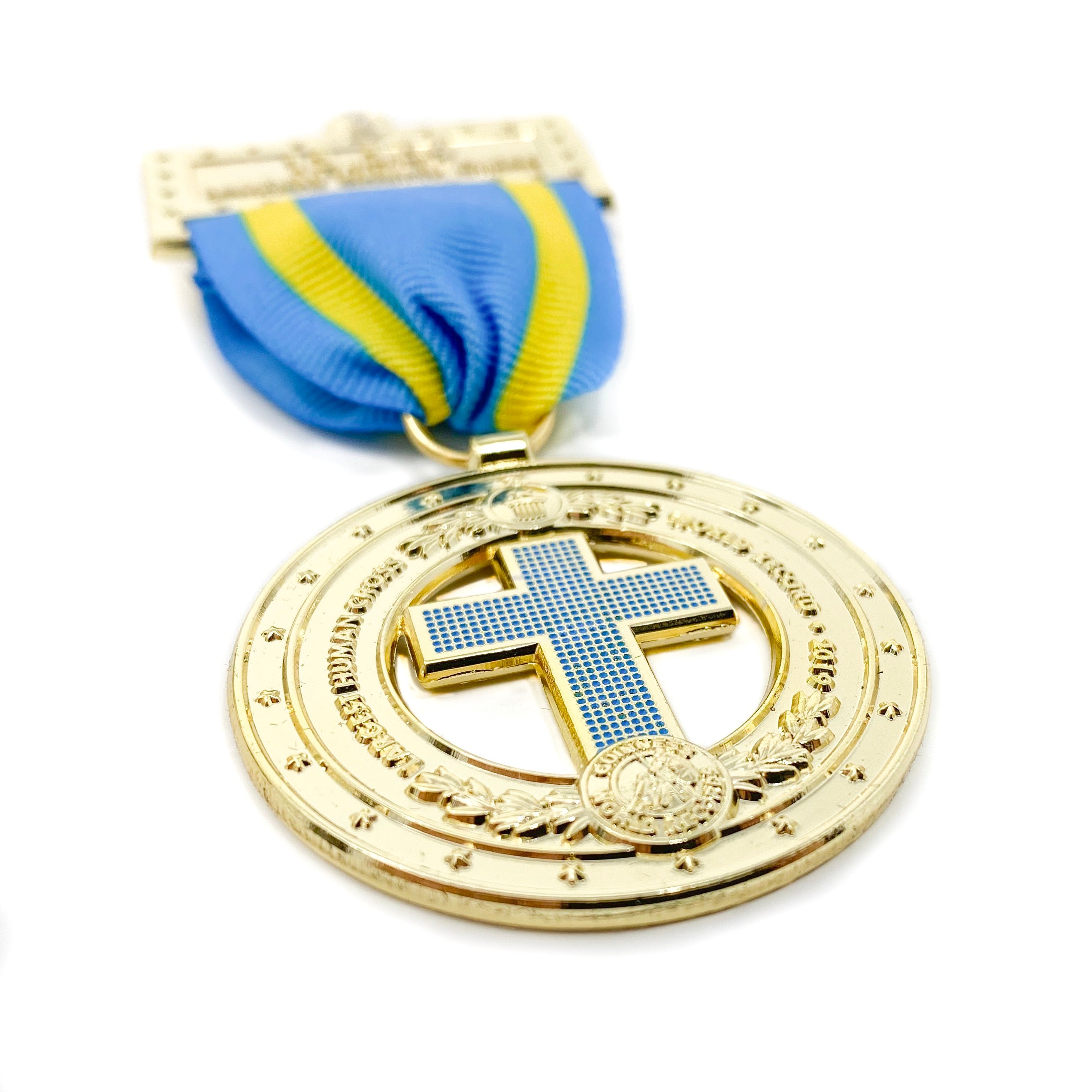 Largest Human Cross World Record Medal - Pinfinder Club