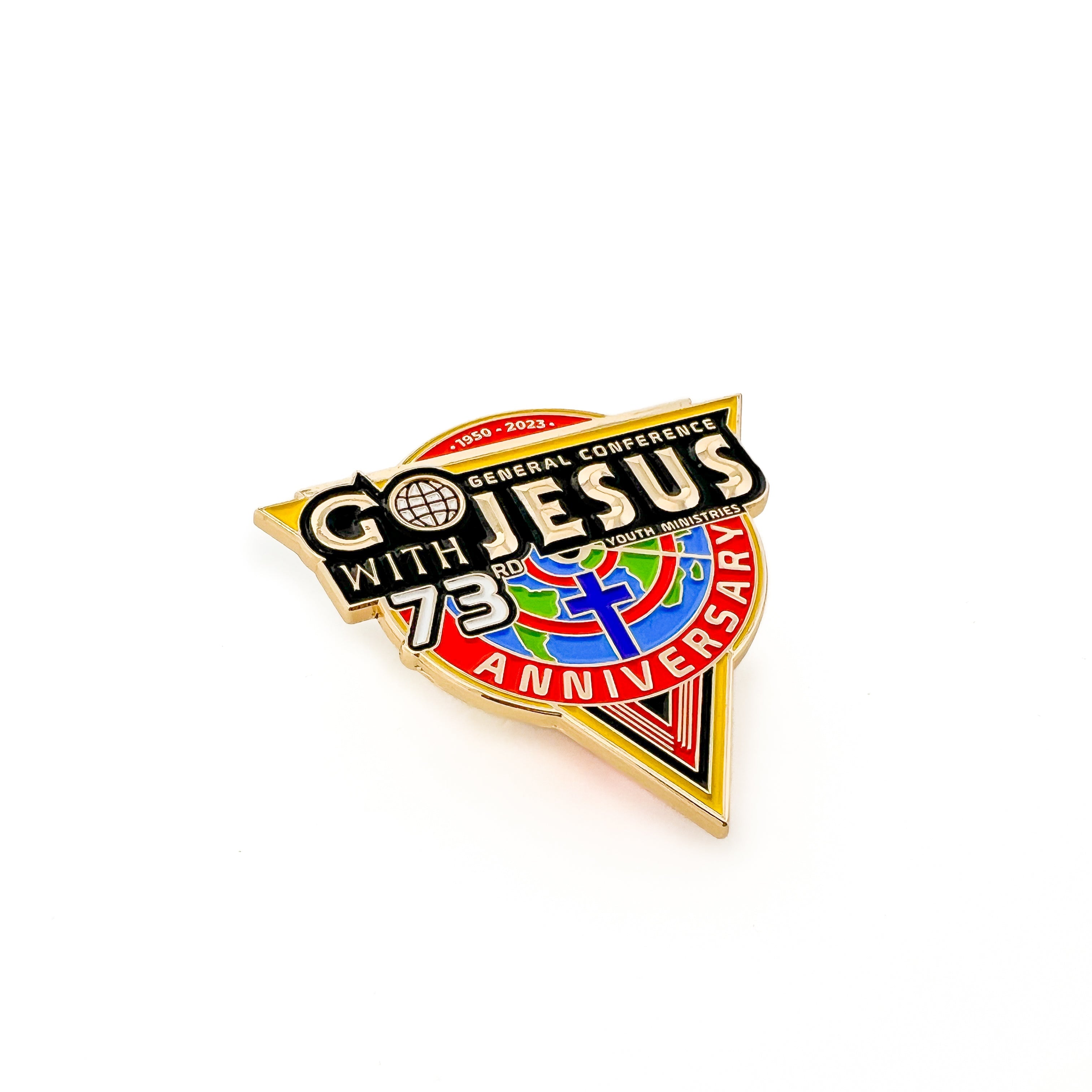 World Pathfinder Day 2023 "Go with Jesus" Pin- Slide- Patch (Bundle)