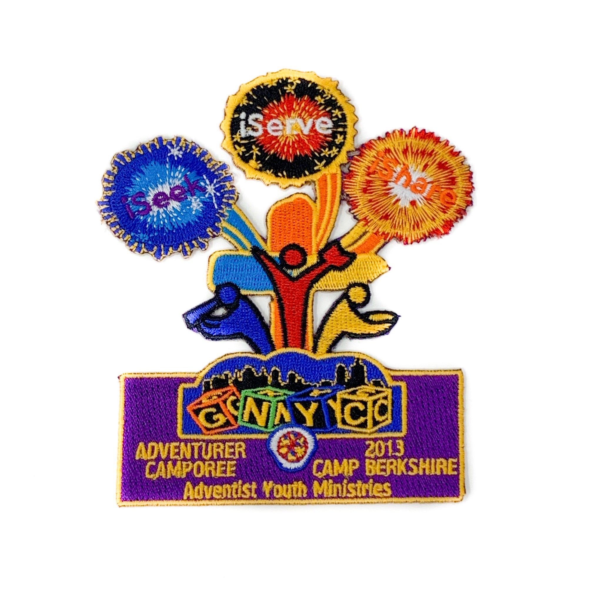 GNYC iSeek iServe iShare 2013 Adventurer Camporee Patch - Pinfinder Club