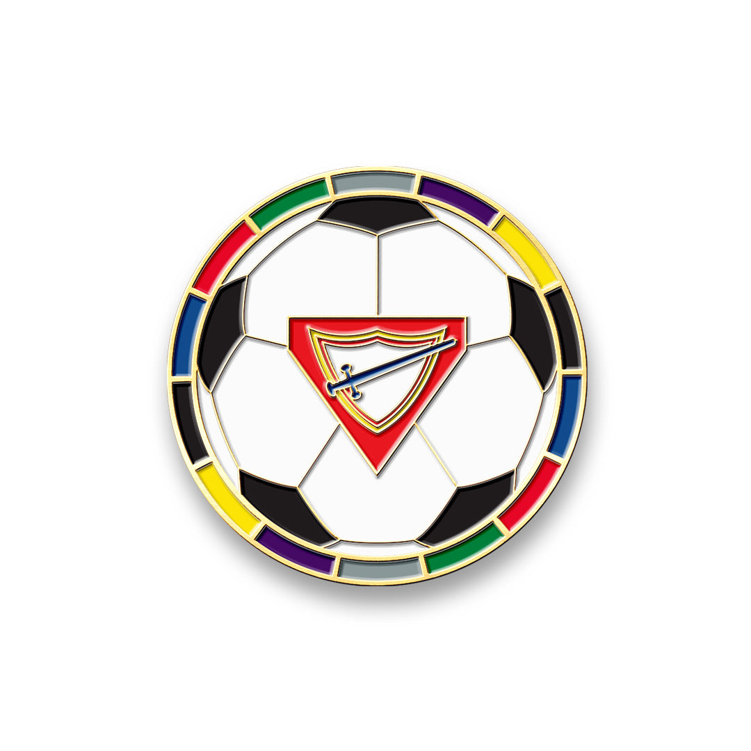 Pathfinder Soccer Ball Spinner Pin (Multi-Color) - Pinfinder Club