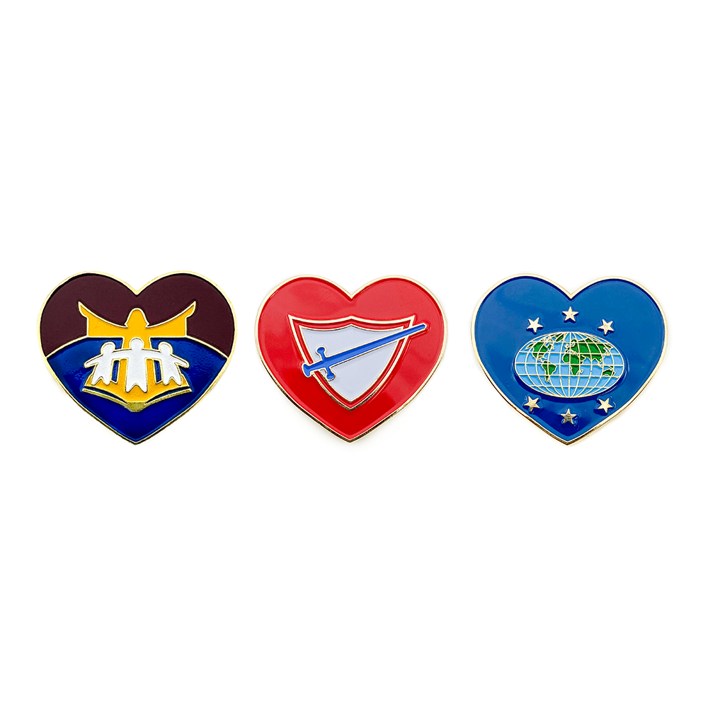 NAD Adventurer, Pathfinder & Master Hearts (3 Pin Set)